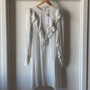 Ganni NWT Polka Dot Georgette Dress Size 36